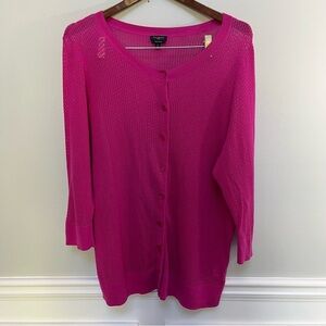 Talbots Pima Cotton Women's Cardigan Sweater Size 1X